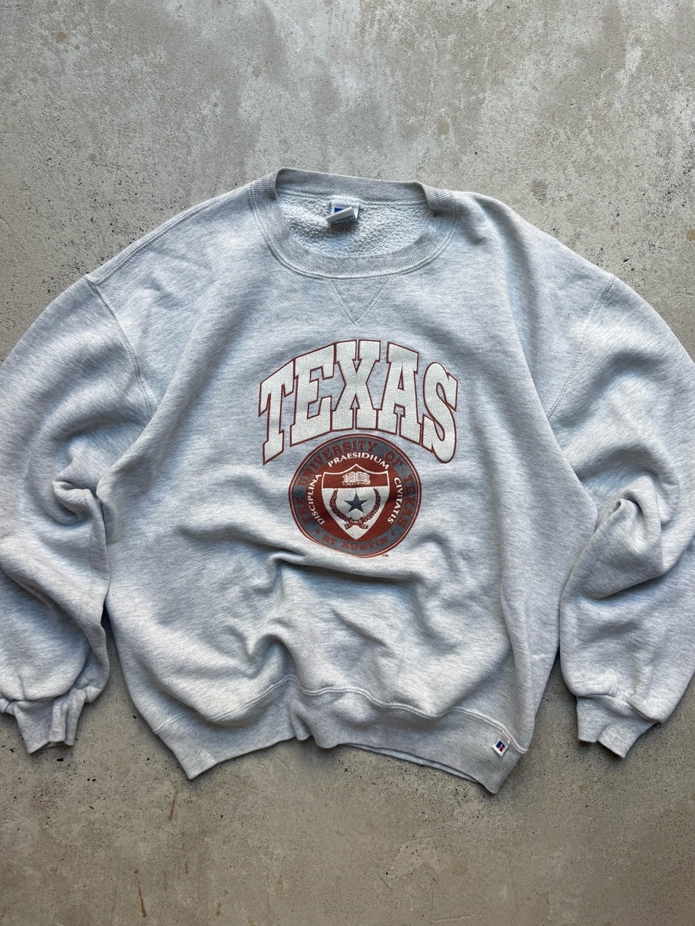 90s Texas Longhorns Vintage Russell Athletic College Mens Crewneck L 24x27